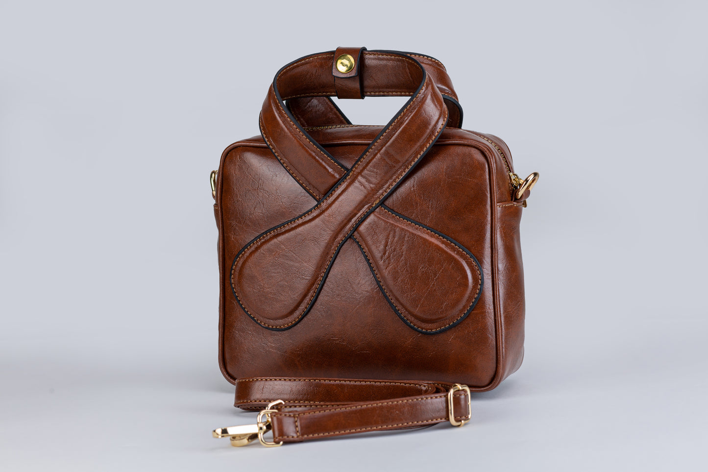 66 -Two Hand Crossbody - brown