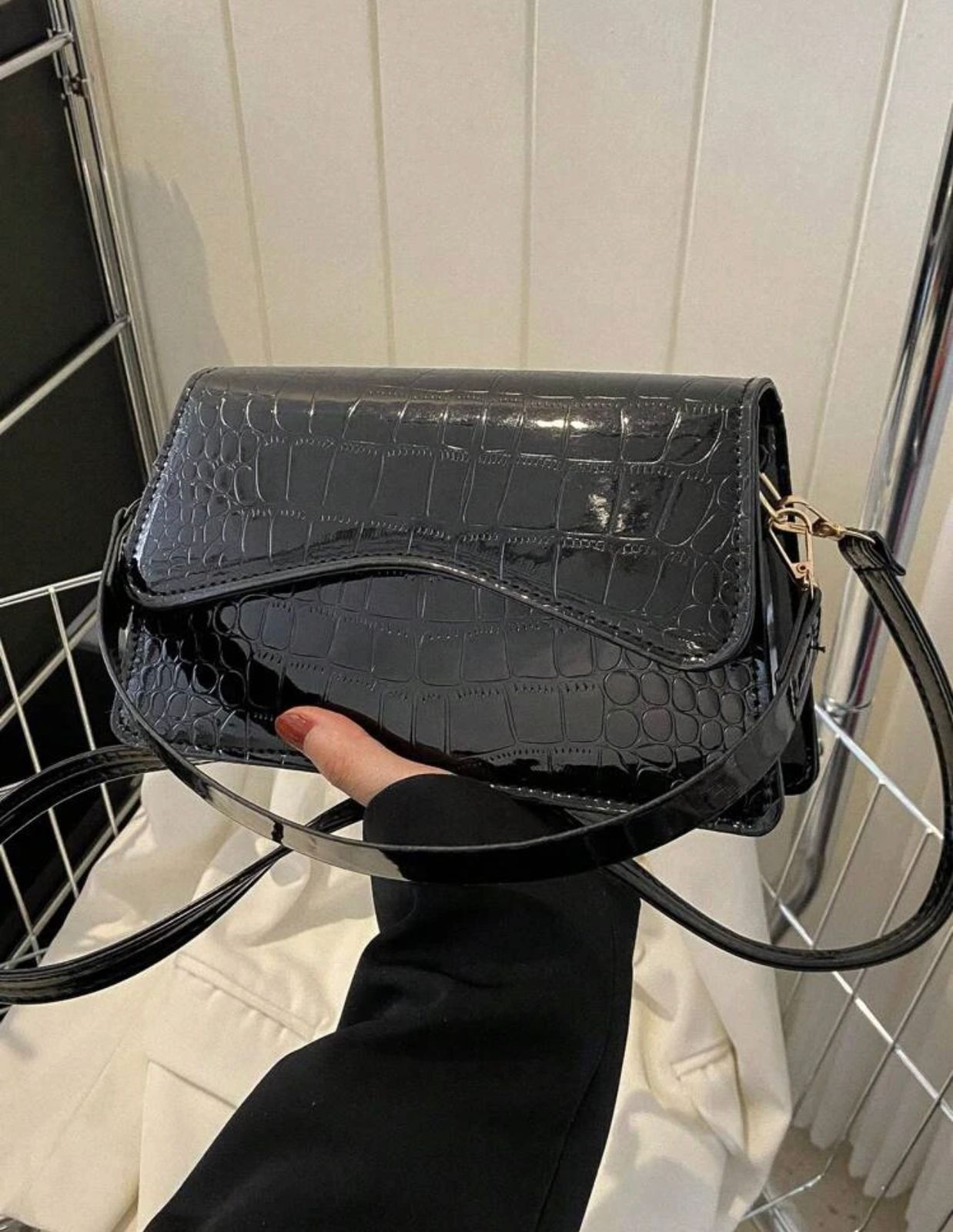 20-ElegantGlow Petite CrossLeather Bag