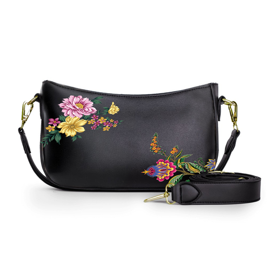 27-The Rose Roses Crossbody bags Black