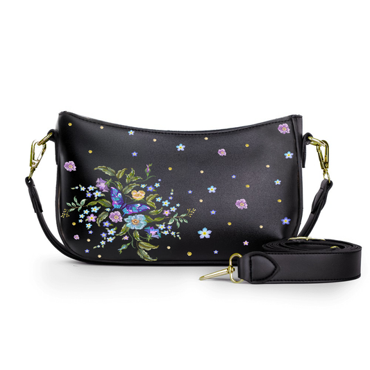 22-The blue butterflies Crossbody bags Black