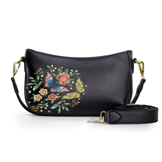 18-The Yellow Butterflies Crossbody bags Black