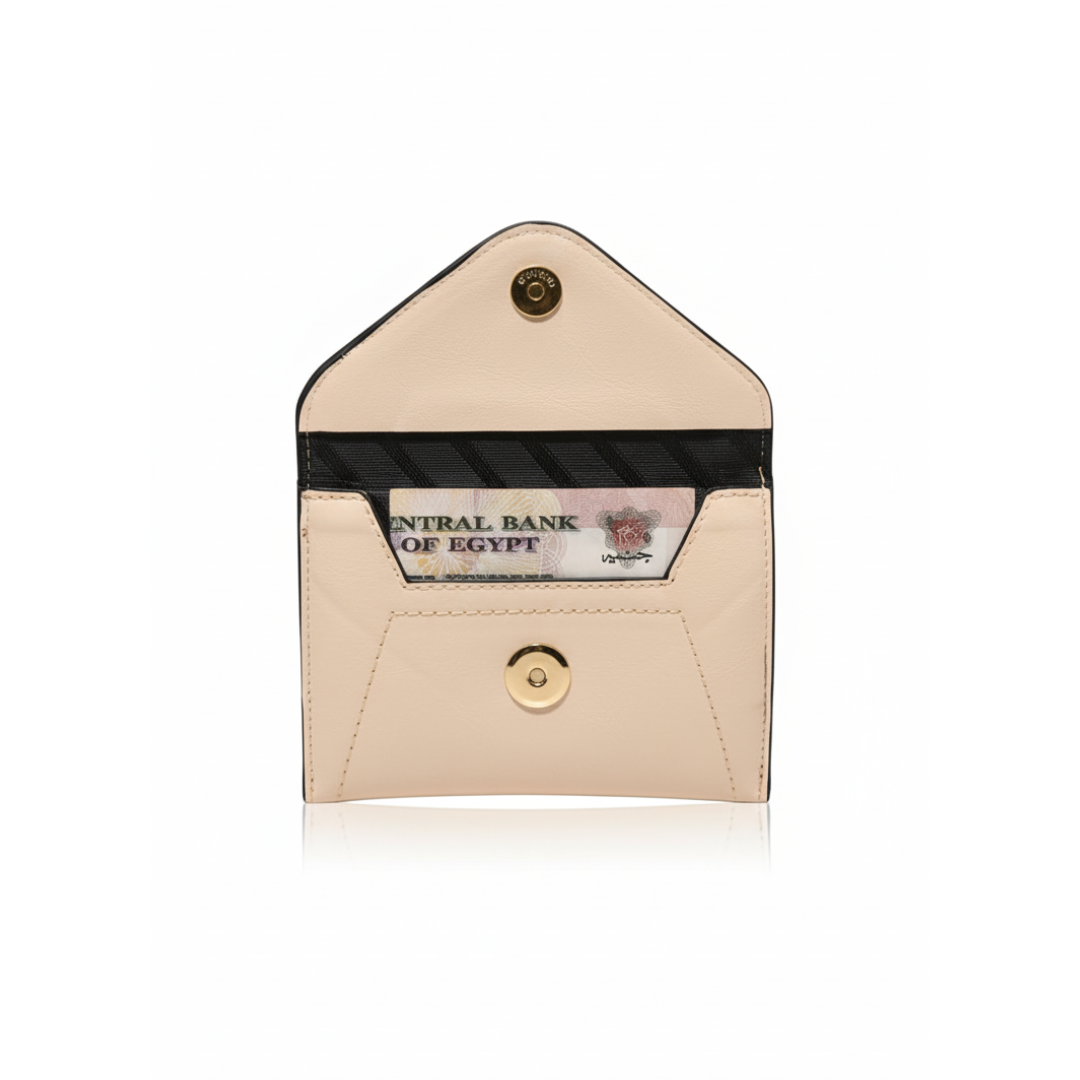 Middle Flip Wallet- Beige