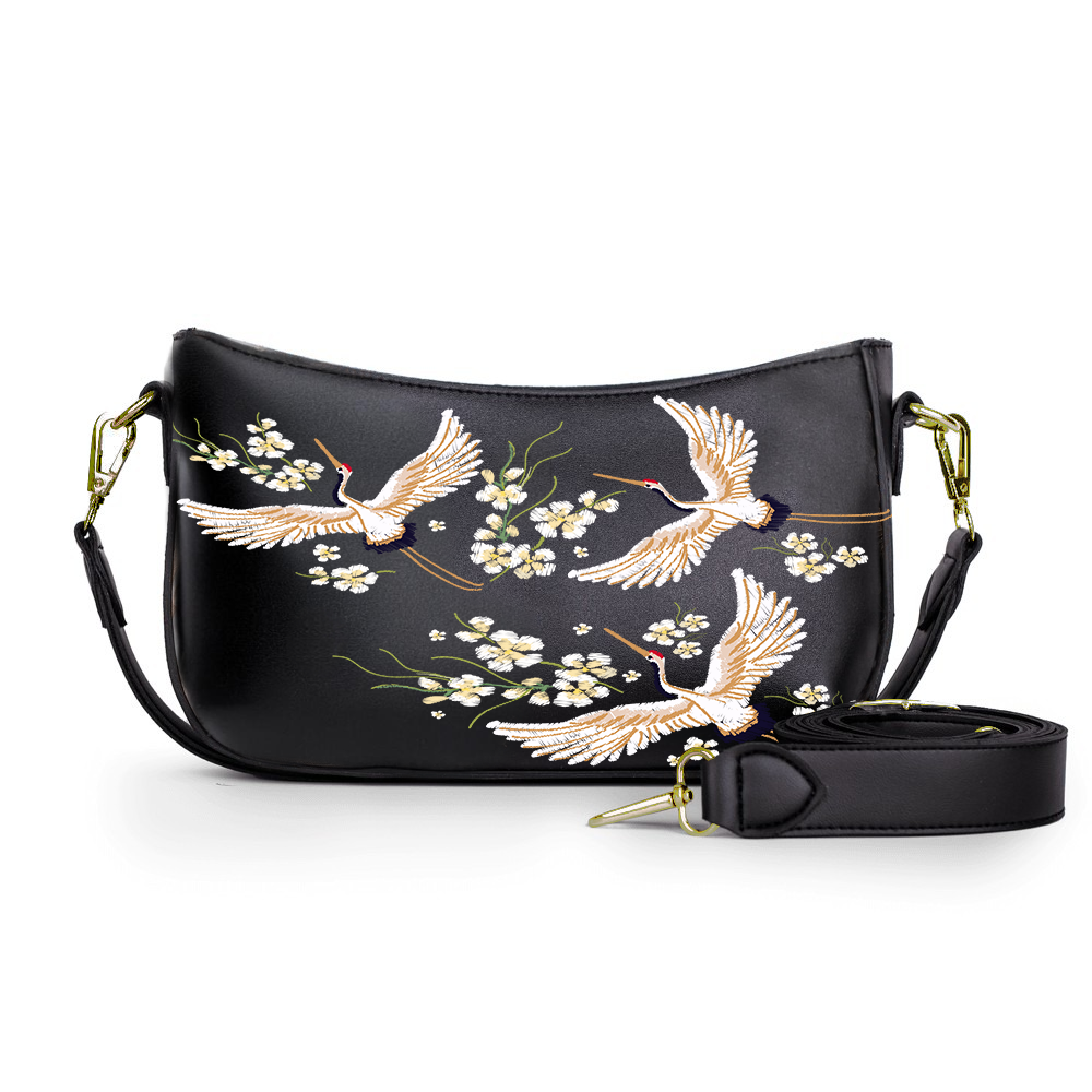 28-The Swan Crossbody bags black