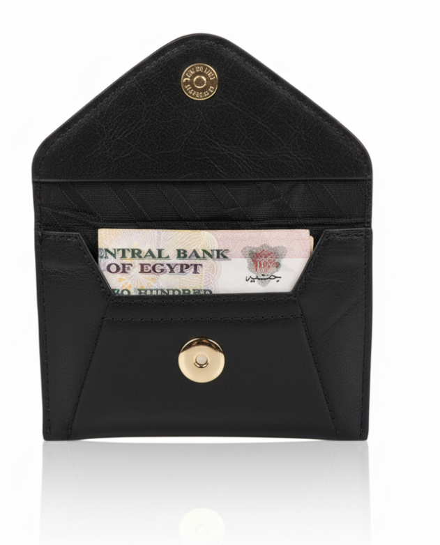 Middle Flip Wallet- Black