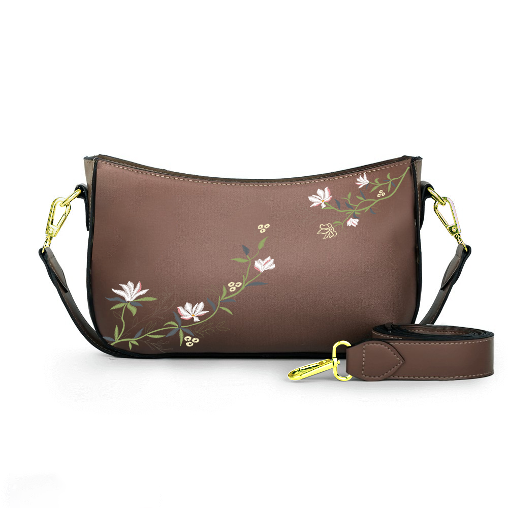 02-The Green Rose Crossbody bags Dark Coffee