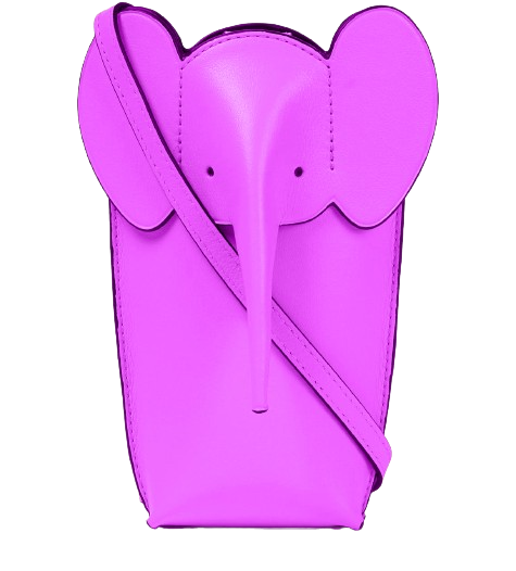 52-Leather elephant Bag - violet