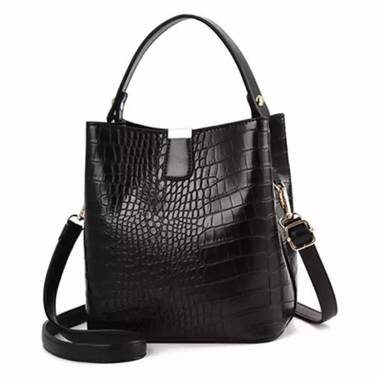 43-Women's Black Crocodile Leather Luxury Bag