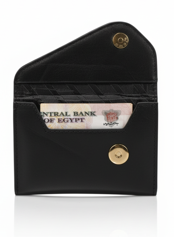 Side Flip Wallet- Black