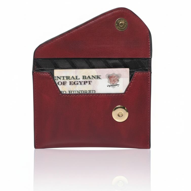 Side Flip Wallet - BURGUNDY