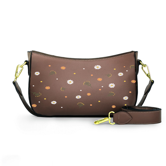 14-The White Rose Crossbody bags Dark Coffee