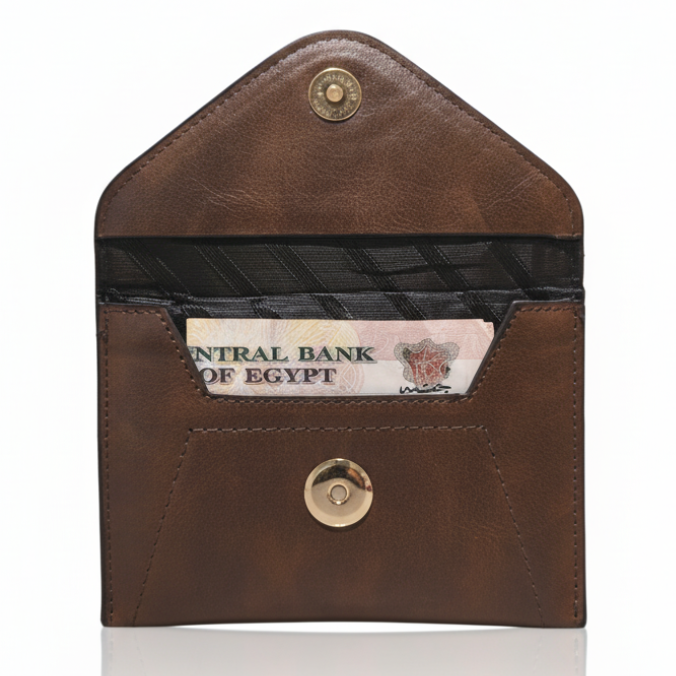 Middle Flip Wallet- BROWN