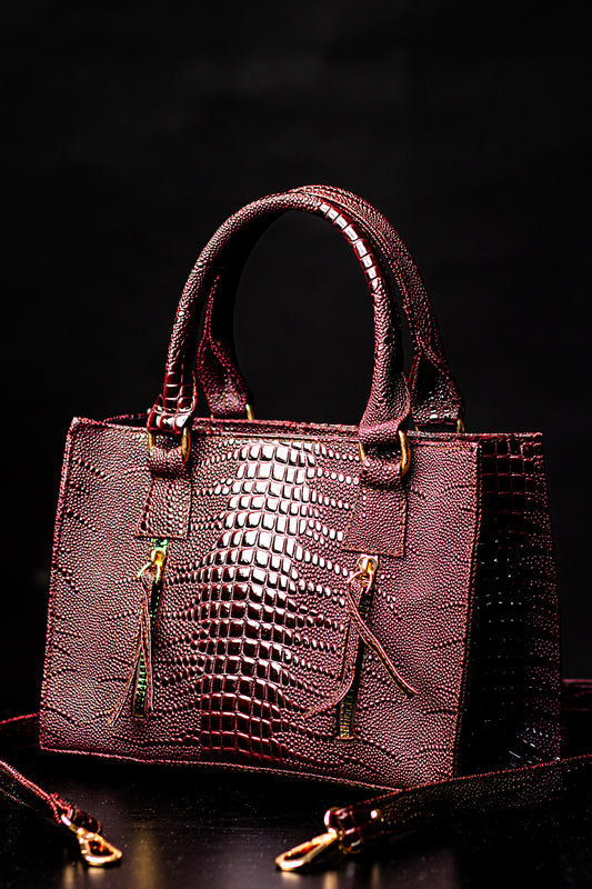 55-AMAZING LUXURY BAG -burgundy
