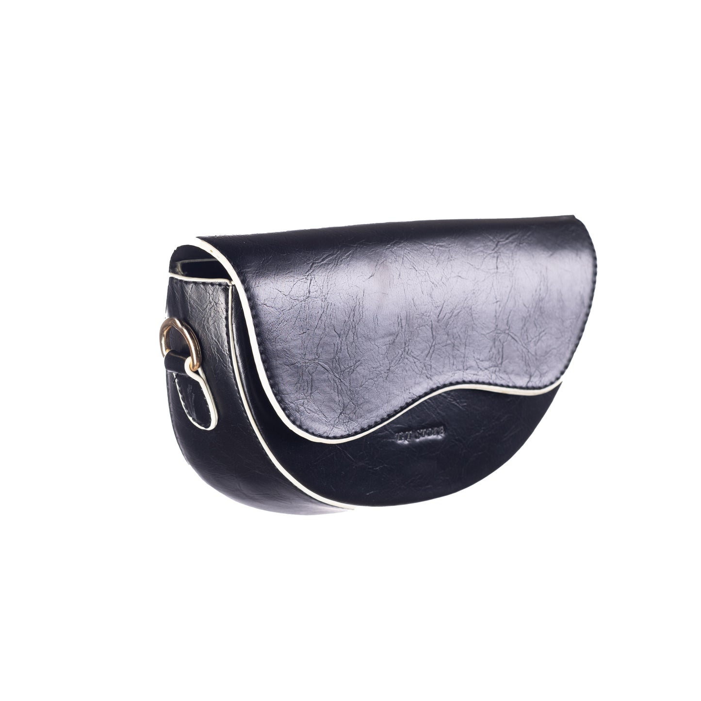 Luna – Crescent Mini Bag with Wallet - Black*BEIGE