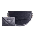 Luna – Crescent Mini Bag with Wallet - Black