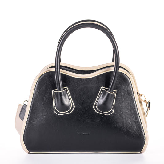 Arden – The Classy Bag - BLACK*BEIGE  {PRE-ORDER}