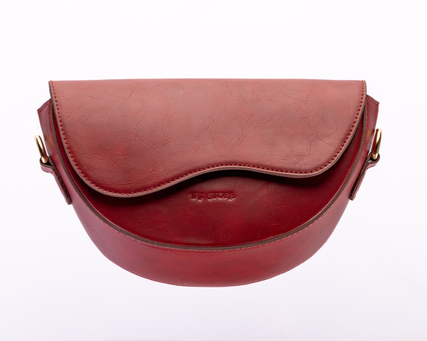 Luna – Crescent Mini Bag with Wallet - Burgundy