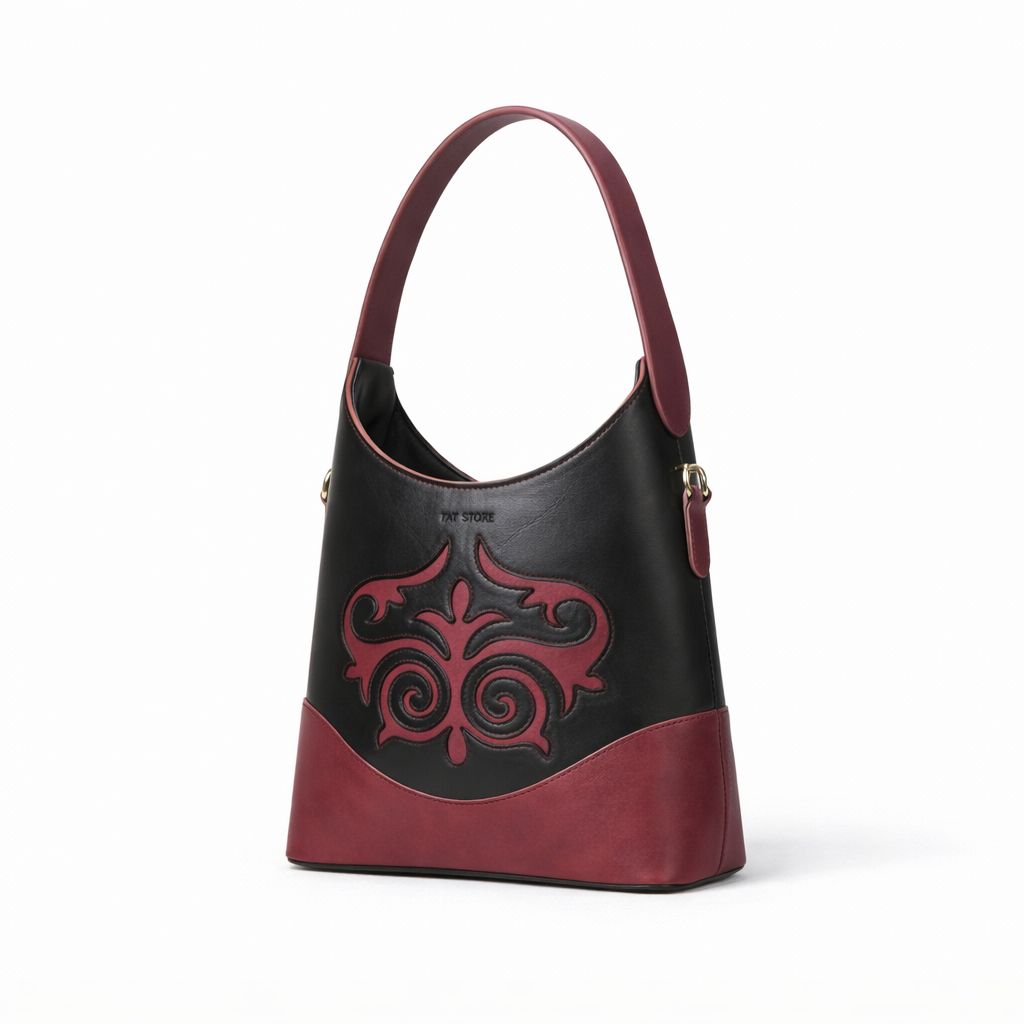 Ornella - black * burgandy