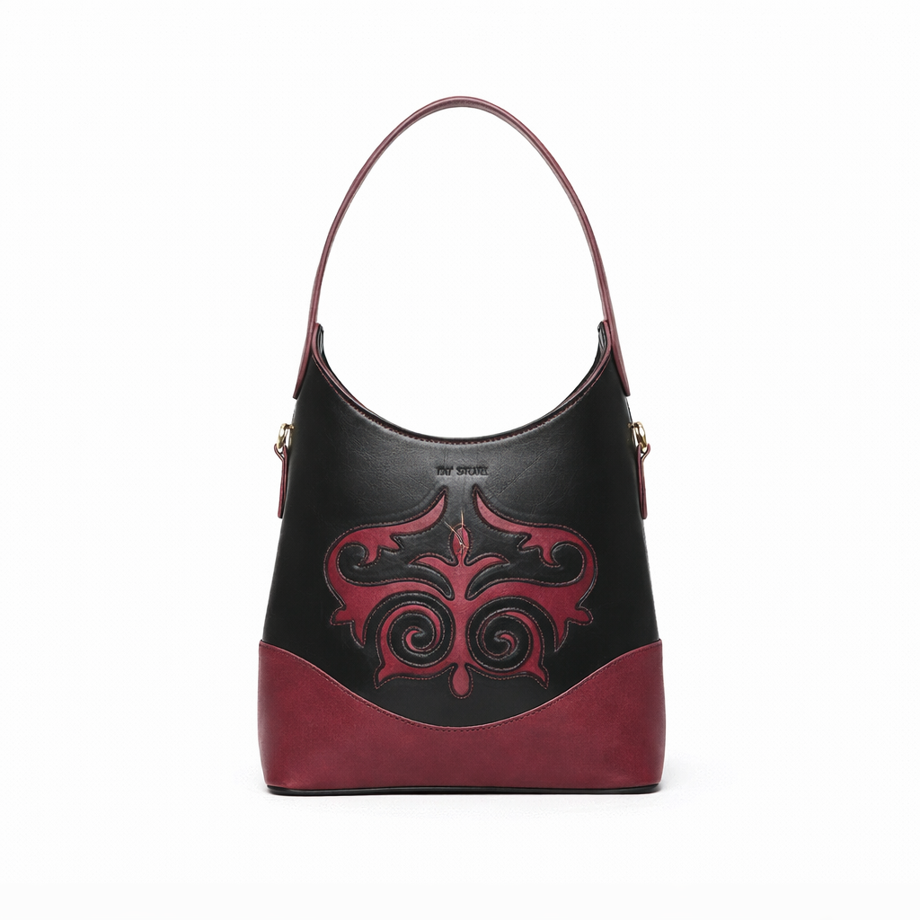 Ornella - black * burgandy