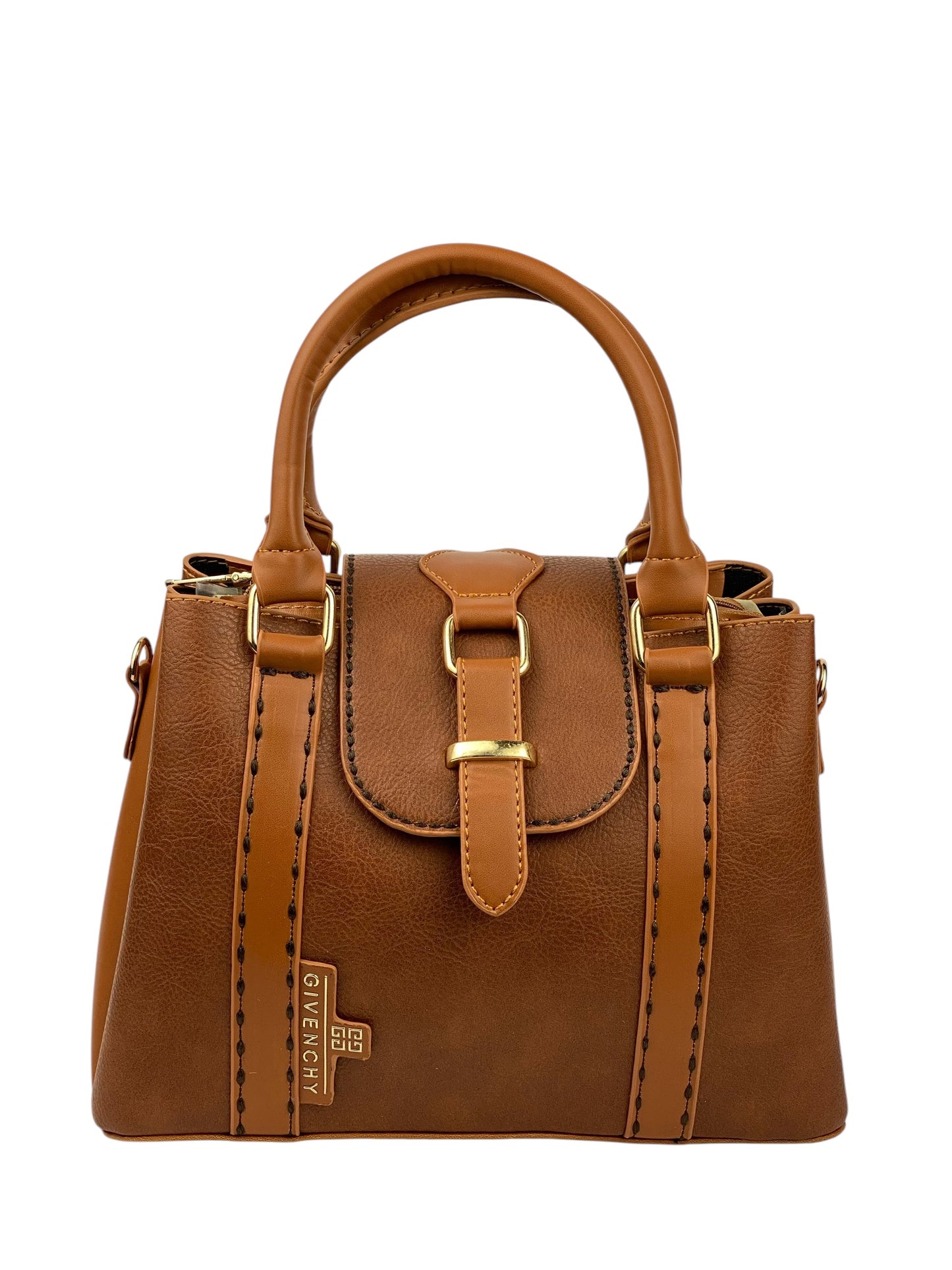 81 - LuxeLeather Cross-Hue Bag - havan 1