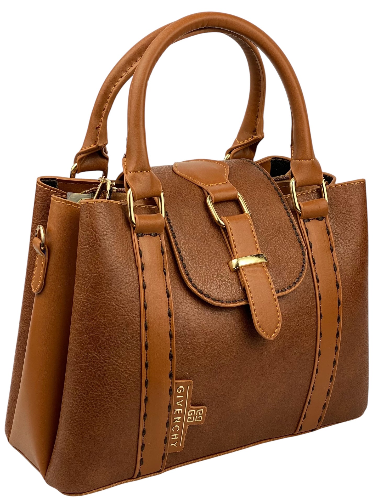 81 - LuxeLeather Cross-Hue Bag - havan 1