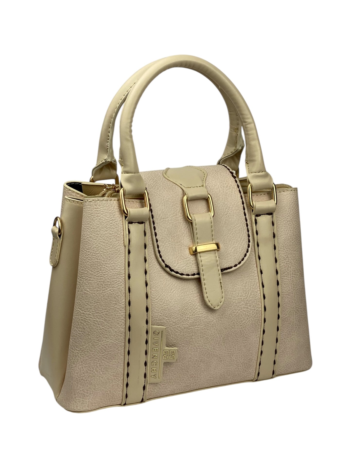 81 - LuxeLeather Cross-Hue Bag - beige 2