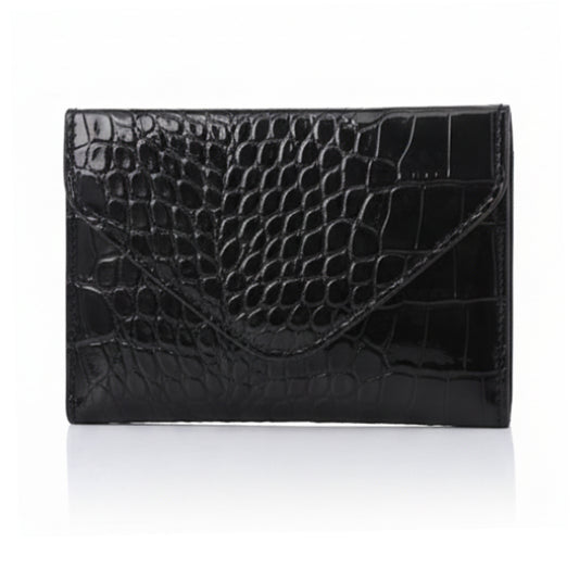 Middle Flip Wallet- Glossy Black