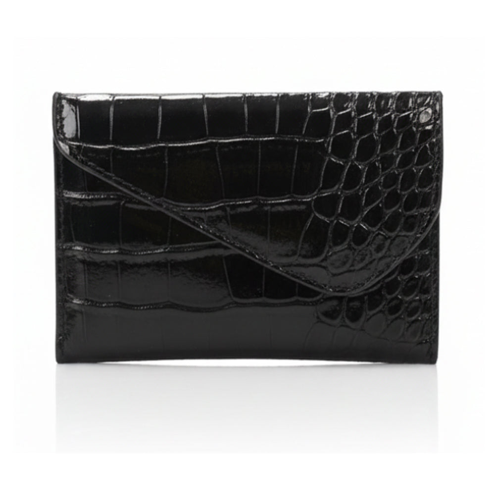 Side Flip Wallet- Glossy Black