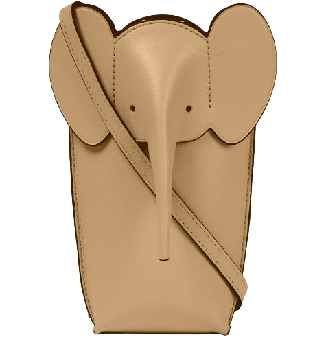 52-Leather elephant Bag- cofee