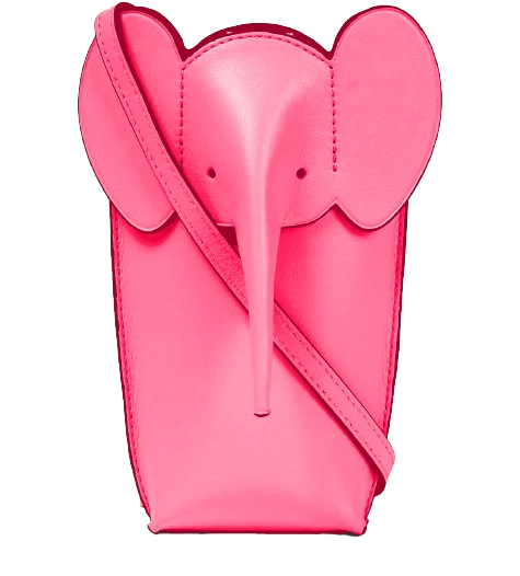 52-Leather elephant Bag- roze